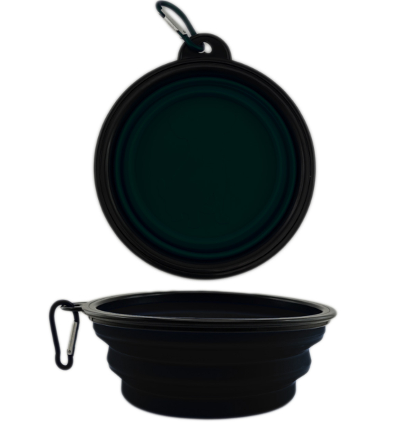 Black Travel bowl for dogs